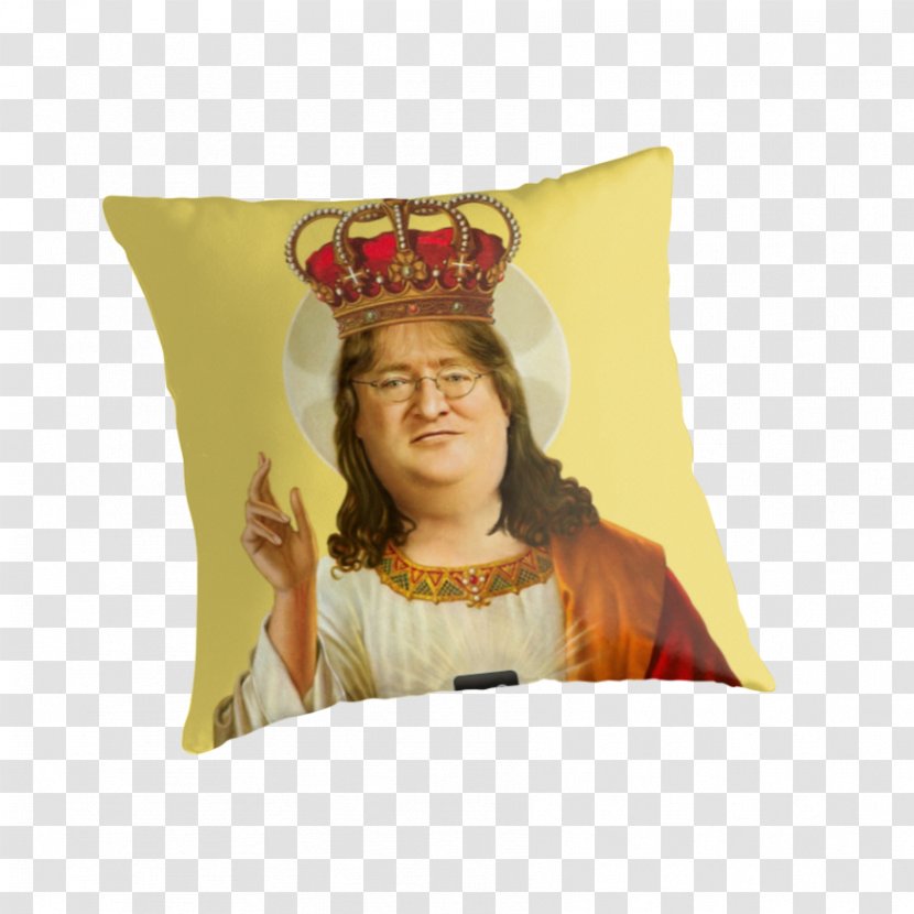Gabe Newell Counter-Strike: Global Offensive Steam Valve Corporation God - Pillow Transparent PNG