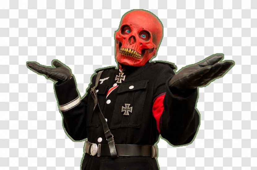 Supervillain Headgear - Red Skull Print Transparent PNG