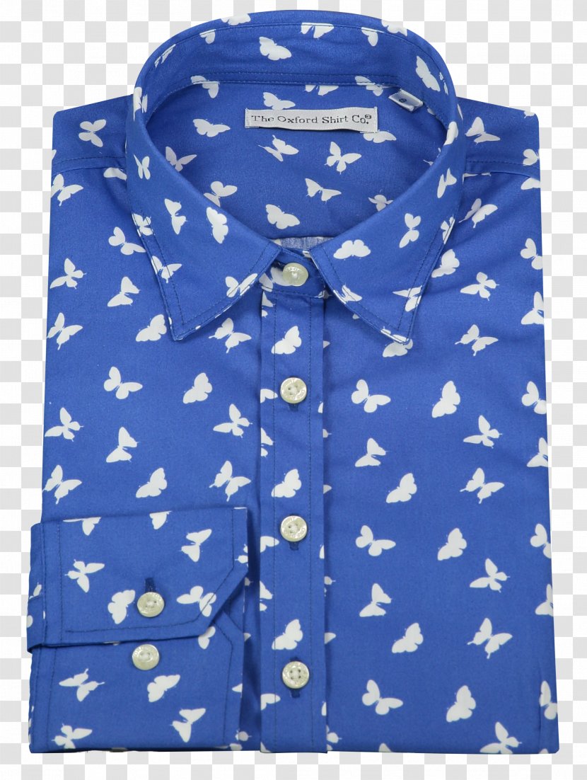 Sleeve Dress Shirt Collar Button Scarf - Cobalt Blue Transparent PNG