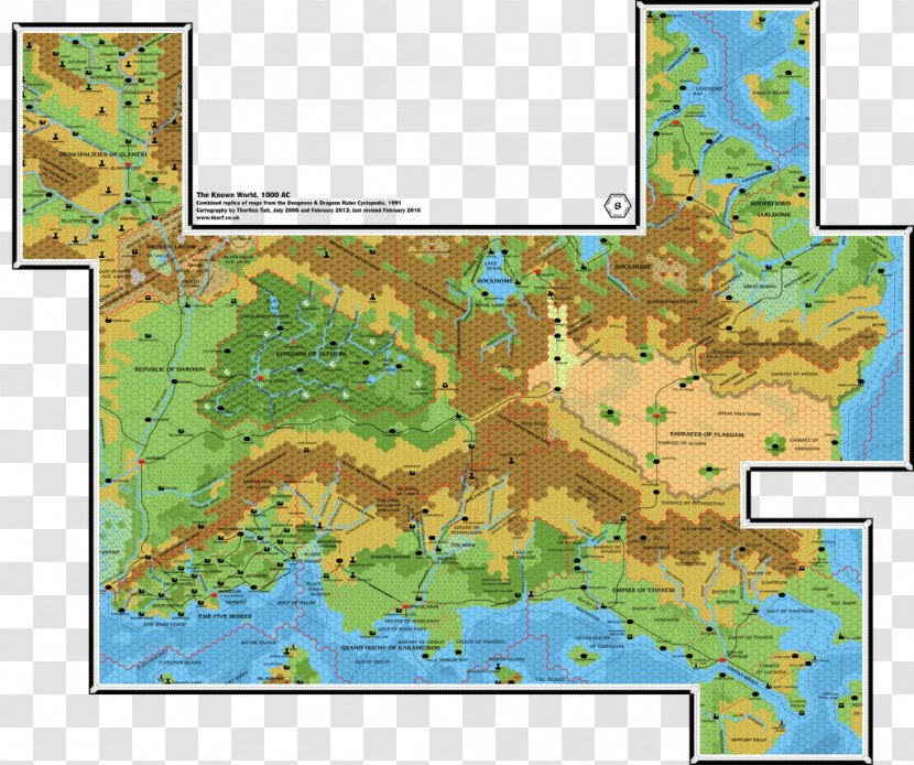 Mystara Dungeons & Dragons The Grand Duchy Of Karameikos Map Atlas - Organism Transparent PNG