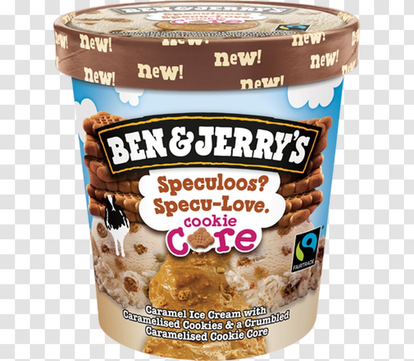 Ice Cream Speculaas Ben & Jerry's Peanut Butter Cookie - Frozen Dessert Transparent PNG