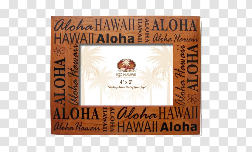 Hawaii Picture Frames Aloha Screen Printing - Food - Welcome To Transparent PNG