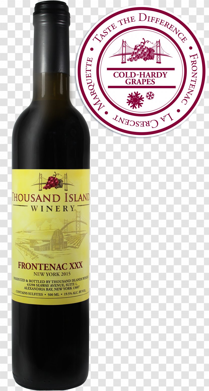 Liqueur Thousand Islands Winery Dessert Wine Frontenac - Bottle Transparent PNG