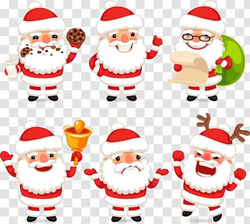 Ded Moroz Santa Claus Christmas Ornament Clip Art - Vector Transparent PNG