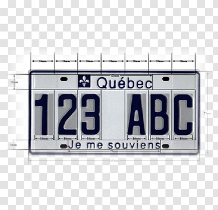 Vehicle License Plates Product Design Québec - Signage Transparent PNG