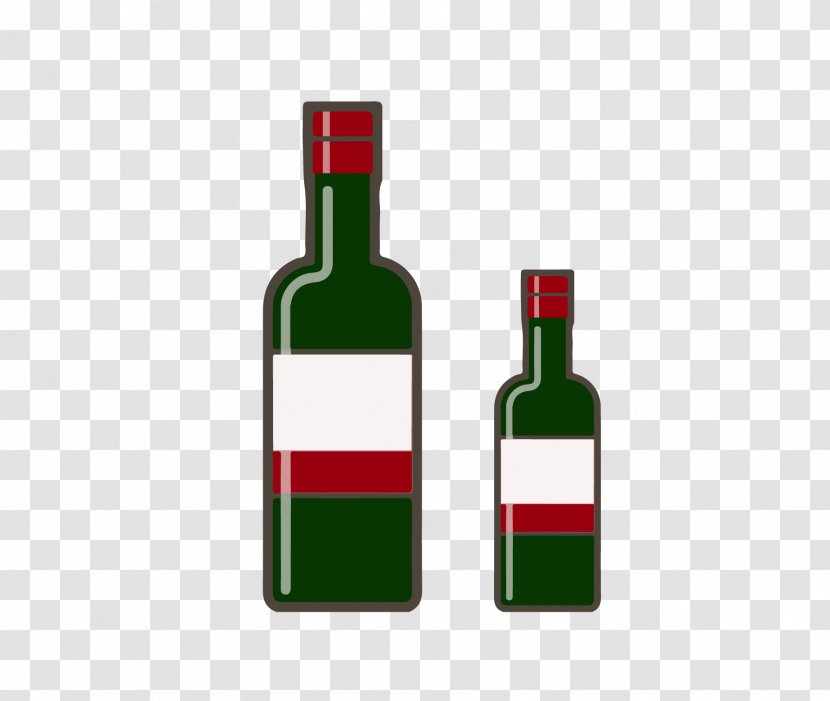 Wine Cocktail Bottle Alcoholic Beverage - Vector Free Download Transparent PNG