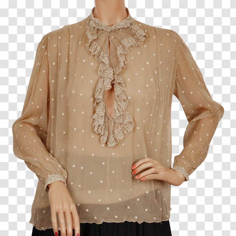 Blouse Chiffon Silk Clothing Sleeve - Button - Shirt Transparent PNG
