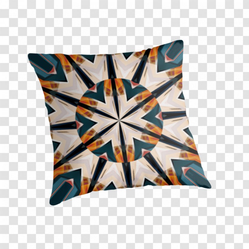 Cushion Throw Pillows Rectangle - Orange Mandala Transparent PNG