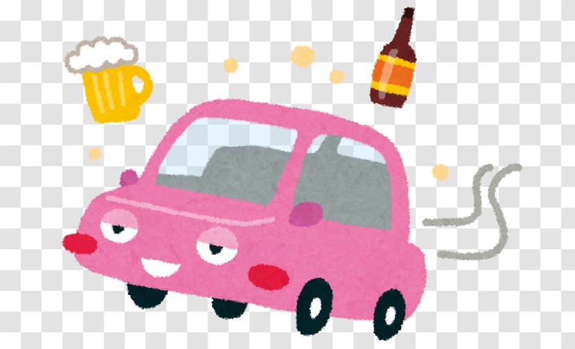 Alcoholic Drink Car Driving Under The Influence Moving Violation - Cartoon Transparent PNG