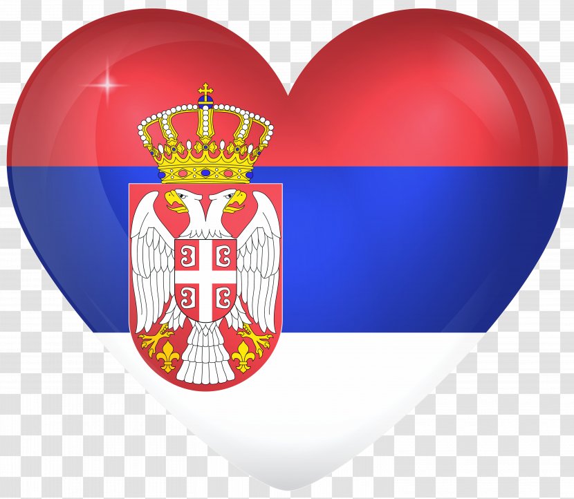 Flag Of Serbia Albania Vector Graphics - Heart - Bosnia And Herzegovina Transparent PNG