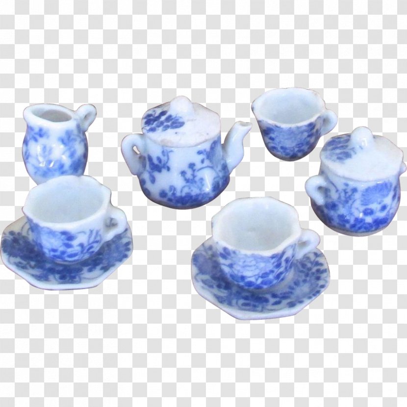 Coffee Cup Saucer Glass Ceramic Blue And White Pottery Transparent PNG