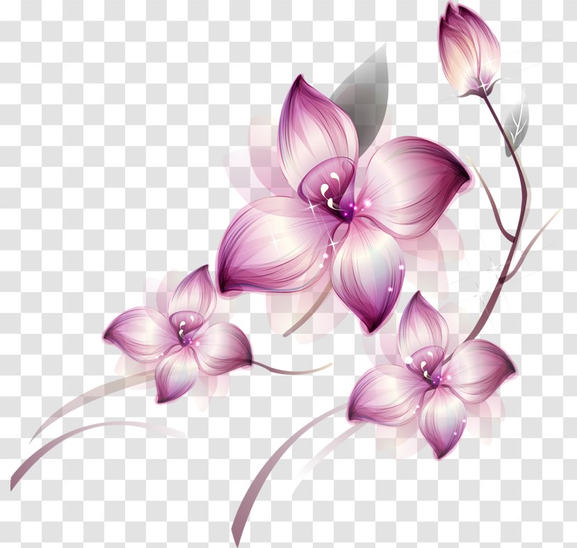 Flower Icon - Lilac - Painted Transparent Large Pink Clipsrt Transparent PNG