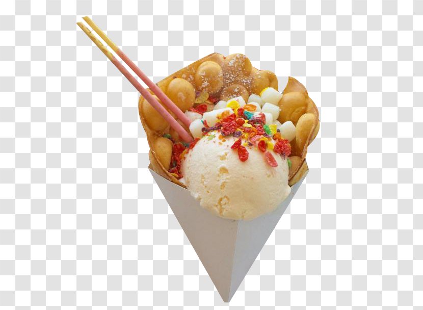 Ice Cream Sundae Frozen Yogurt Custard - Strawberry Egg Picture Material Transparent PNG