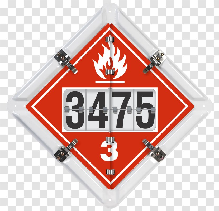 HAZMAT Class 3 Flammable Liquids Combustibility And Flammability Placard Dangerous Goods - Liquid - Hazard Symbol Transparent PNG