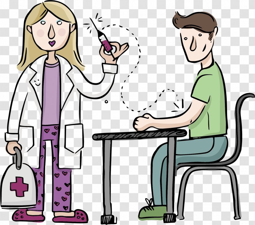 Patient Physician Caricature - Job - Doctor Transparent PNG