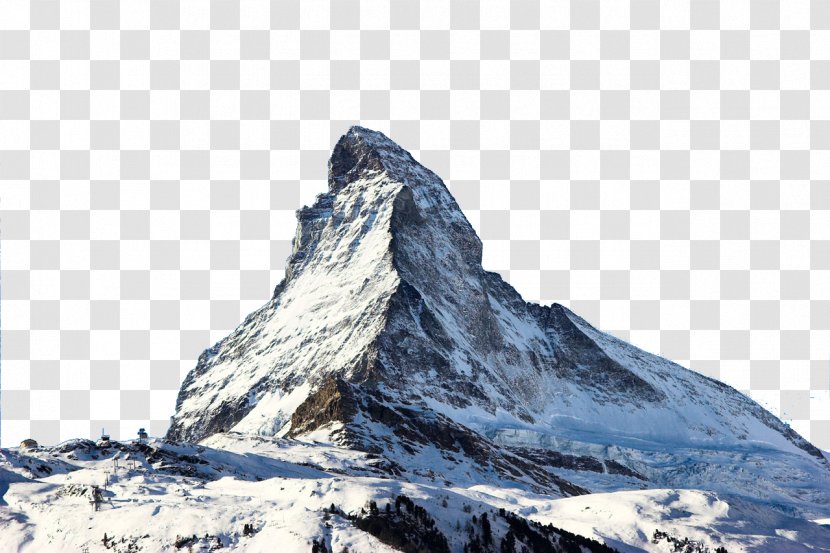 Matterhorn Switzerland United Kingdom T-shirt Paper - Rock - Real Snow Mountain Transparent PNG