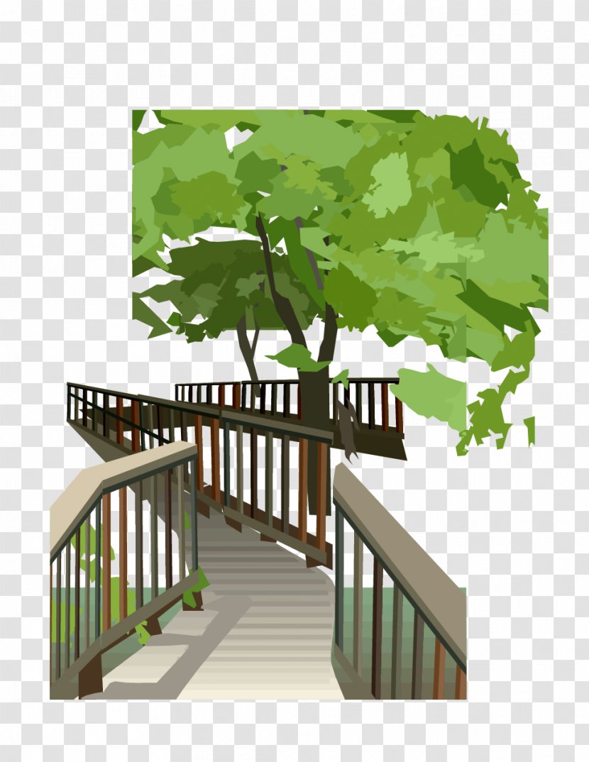Tree Euclidean Vector - Bent Road Transparent PNG
