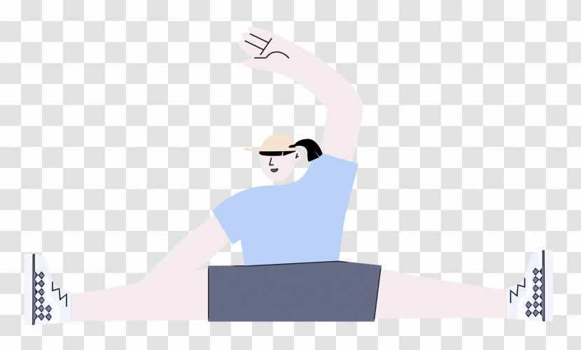 Sitting Floor Stretching Sports Transparent PNG