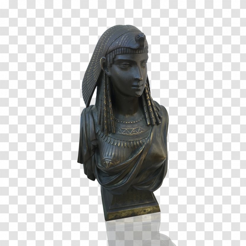 Bust Of Cleopatra Bronze Sculpture Statue - Arts Transparent PNG