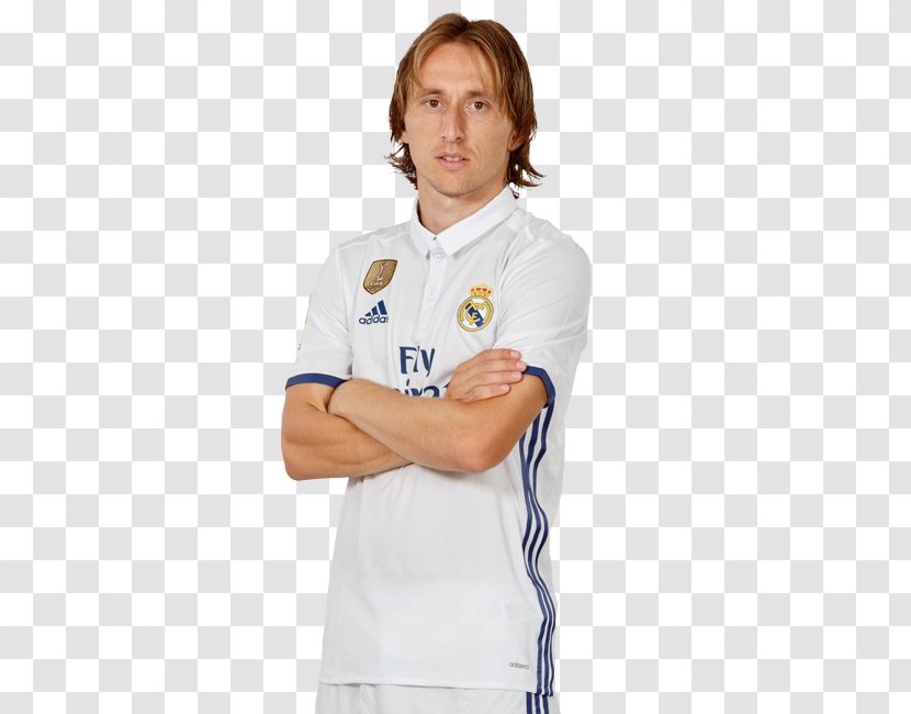 Luka Modrić Real Madrid C.F. UEFA Champions League Jersey La Liga - Shoulder - Modric Transparent PNG