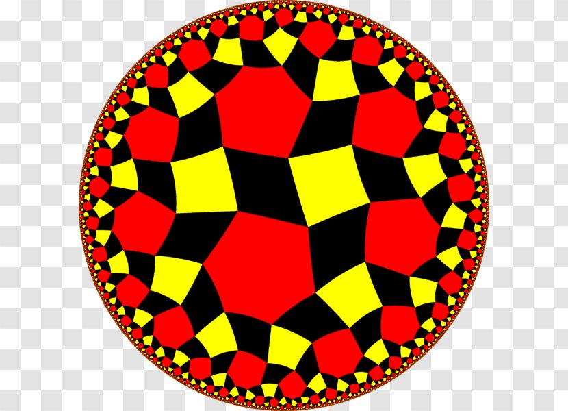 Rhombitetraheptagonal Tiling Hyperbolic Geometry Uniform Tilings In Plane - Circle Transparent PNG