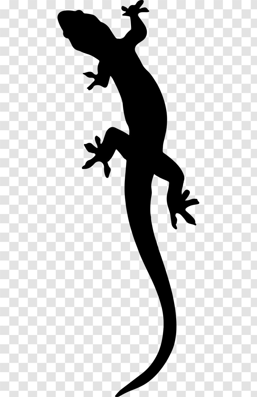 Lizard Gecko Komodo Dragon Clip Art - Black And White Transparent PNG