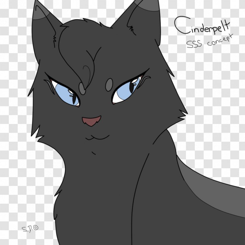 Black Cat Kitten Whiskers Domestic Short-haired - Mammal - Erin Hunter Transparent PNG