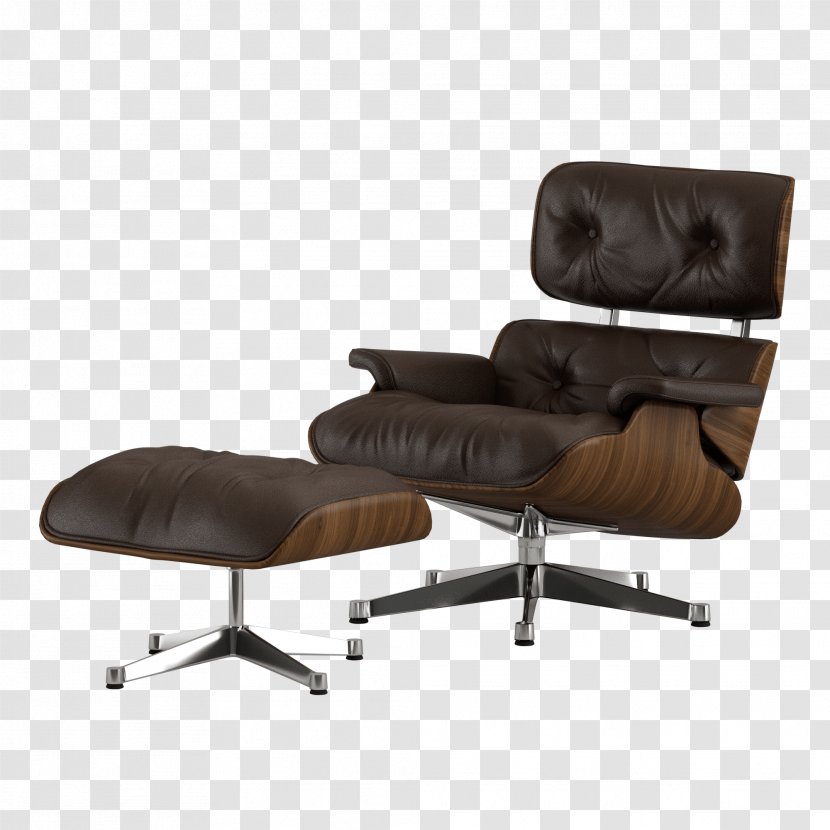 Eames Lounge Chair Wood And Ottoman Charles Ray Transparent PNG