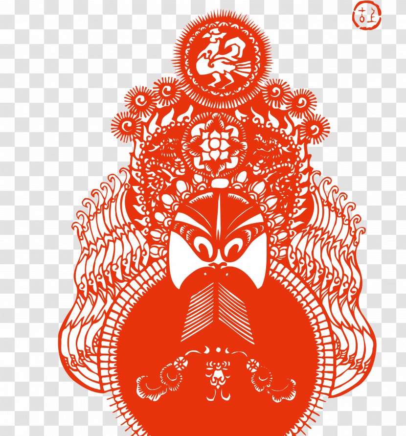 Hailun Chinese Paper Cutting Peking Opera Budaya Tionghoa Art - Frame - Facebook Transparent PNG