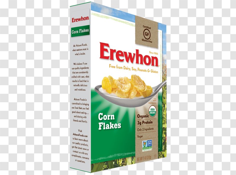Corn Flakes Breakfast Cereal Erewhon Frosted Organic Food - Glutenfree Diet - Cornflakes Transparent PNG