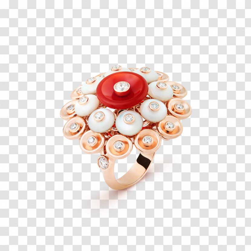 Van Cleef & Arpels Ring Jewellery Gold Pearl - Cartier Transparent PNG