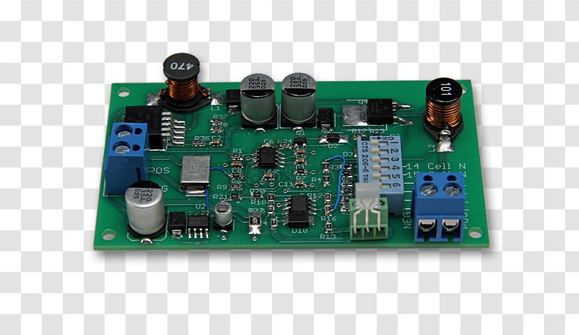 Microcontroller Battery Charger Power Converters Capacitor Electrical Network - Electric - Pcb Transparent PNG