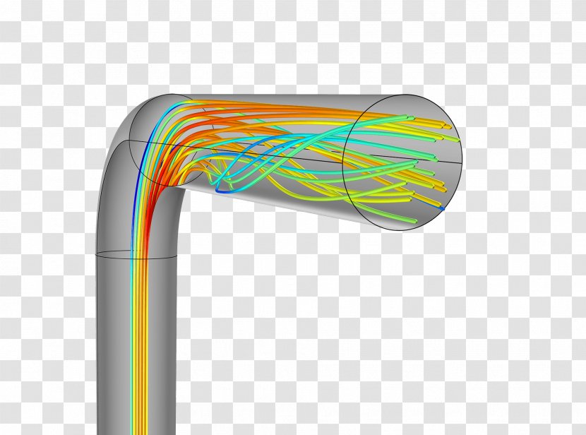 Turbulence COMSOL Multiphysics Simulation Computational Fluid Dynamics - Flux - Circular Tube Transparent PNG