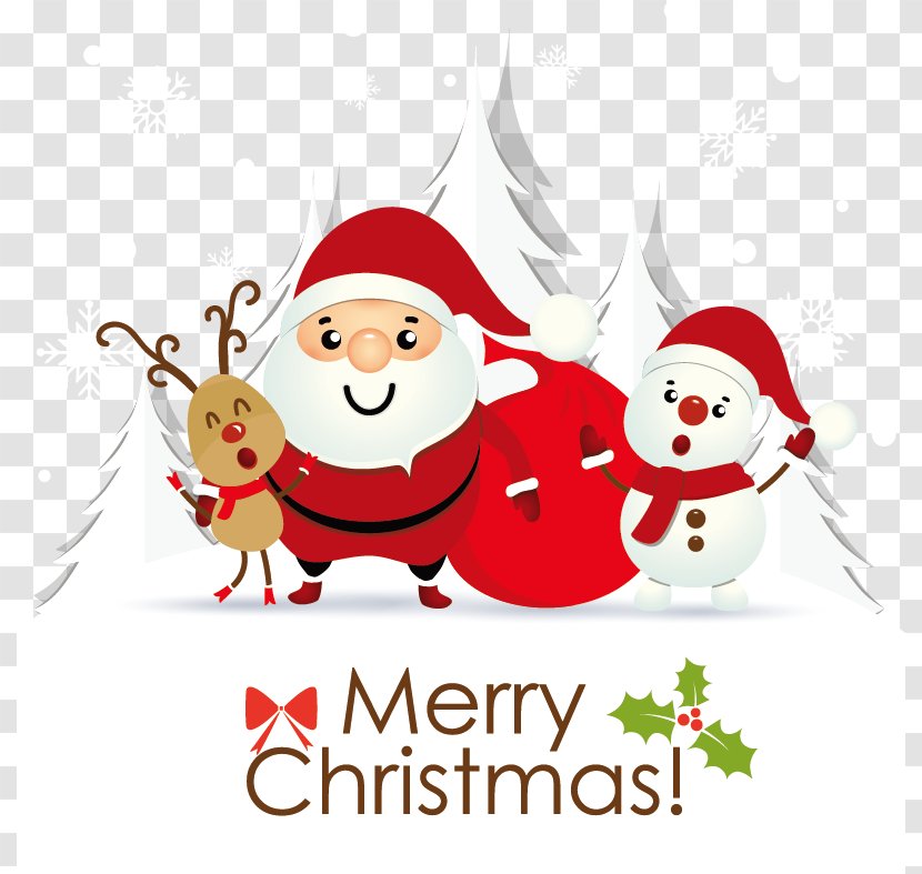 Santa Claus Christmas Card Greeting E-card - Area - Cute Elderly Transparent PNG
