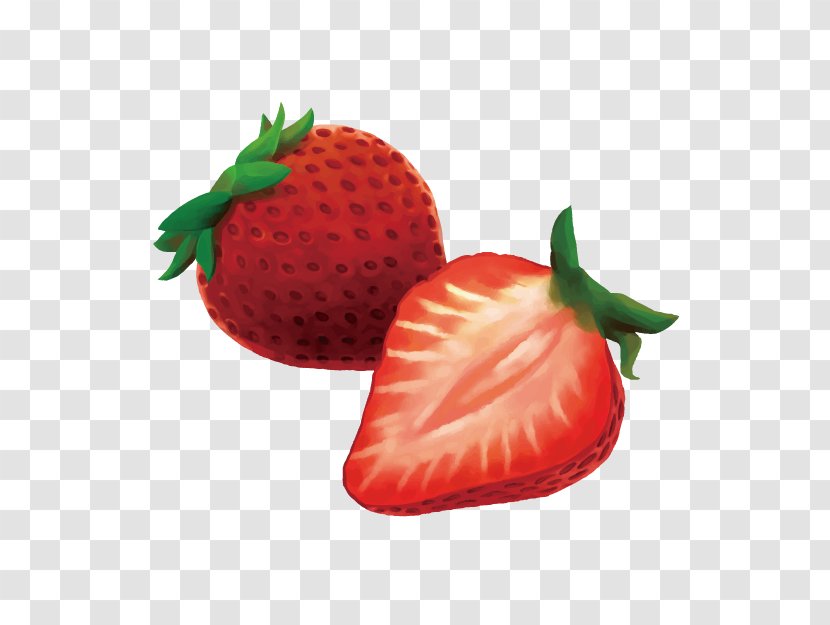 Strawberry Fruit Aedmaasikas - Fragaria - Food Hand-painted Pattern Material,Strawberry Transparent PNG