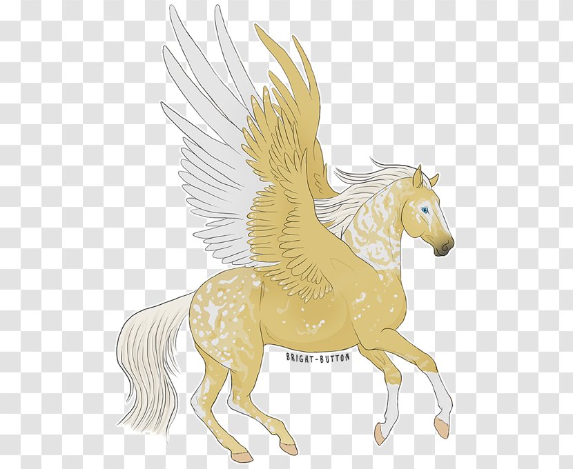 Mane Mustang Unicorn Stallion Donkey - Palomino Pegasus Transparent PNG