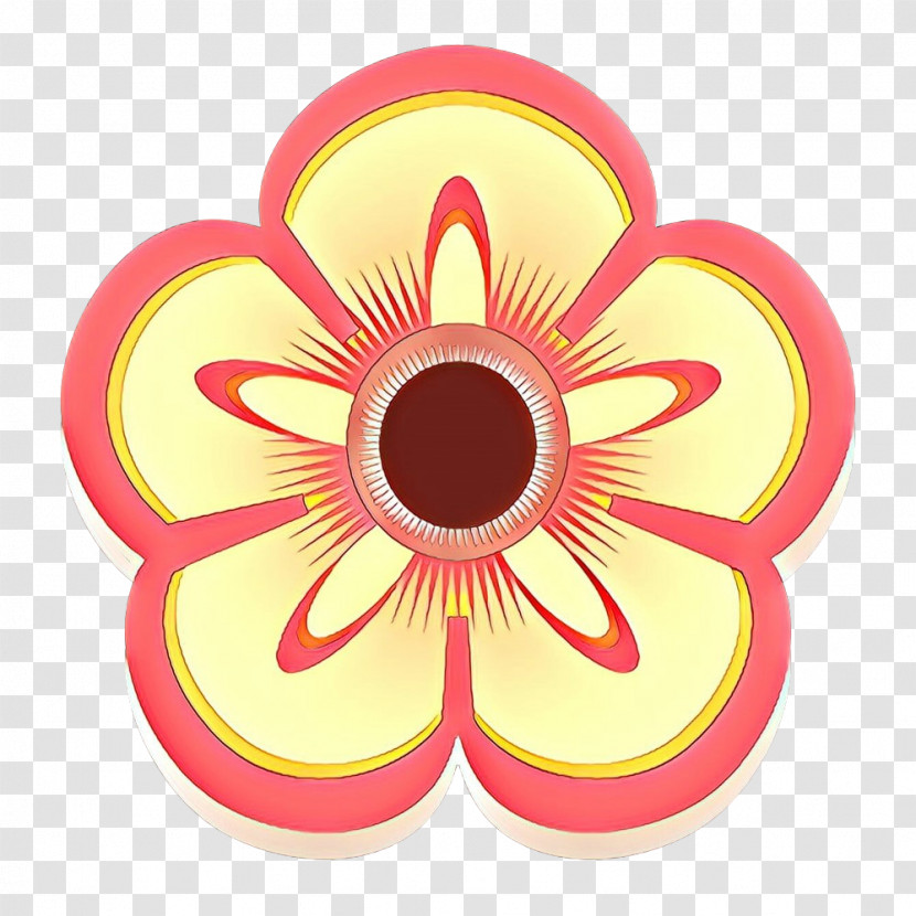 Yellow Pink Circle Symbol Sticker Transparent PNG