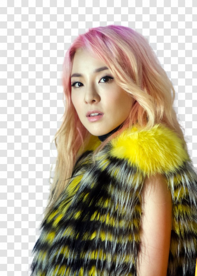 Sandara Park 2NE1 Blue Hair Hairstyle - Watercolor - Blonde Transparent PNG