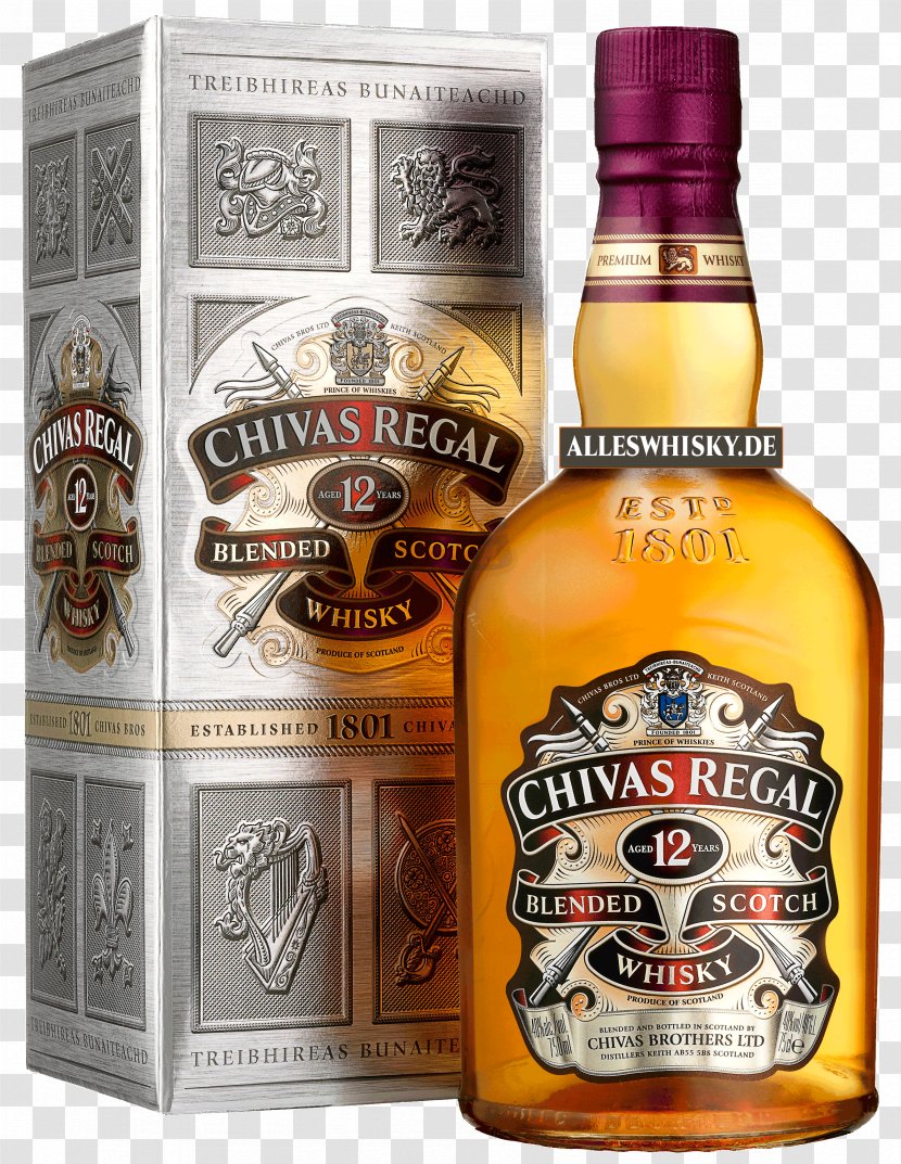 Chivas Regal Scotch Whisky Blended Whiskey Single Malt - Cognac Transparent PNG