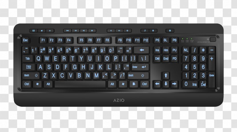 Computer Keyboard Gaming Keypad USB Backlight Azio MGK1 Backlit Mechanical Transparent PNG