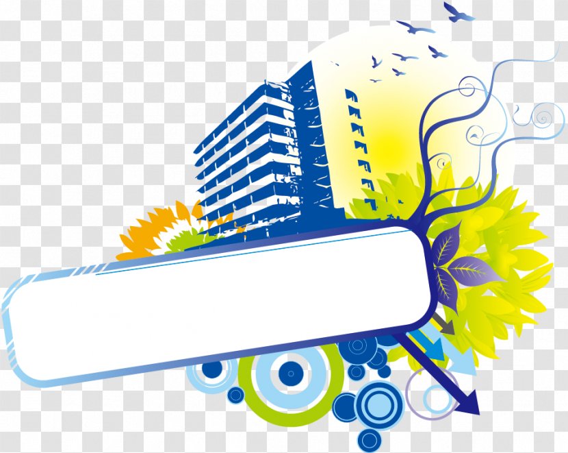 Building - Wing - Vector Colorful Frame Transparent PNG