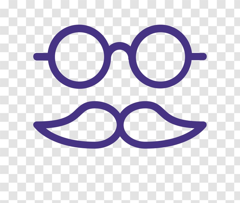 Glasses - Eyewear - Violet Purple Transparent PNG