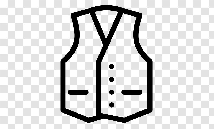 Waistcoat Icon Design Gilets - Share - Black And White Transparent PNG