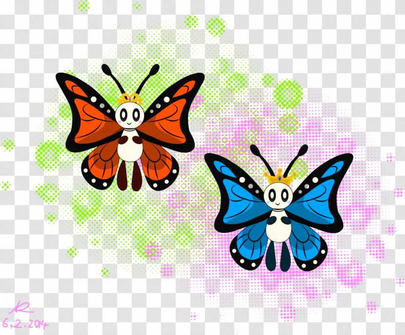 Monarch Butterfly Brush-footed Butterflies Insect Clip Art - Moths And - Orange Fairy Wings Girls Transparent PNG