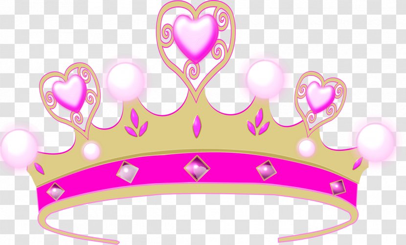 Crown Princess Tiara Clip Art - Heart - Royal Queen Cliparts Transparent PNG