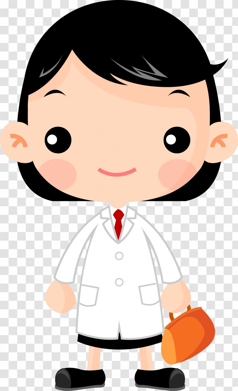 Physician Woman Clip Art - Tree - A Short Haired Little Doctor Transparent PNG