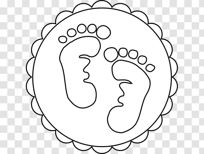 Diaper Cake Infant Footprint Clip Art - Silhouette - Baby Template Transparent PNG