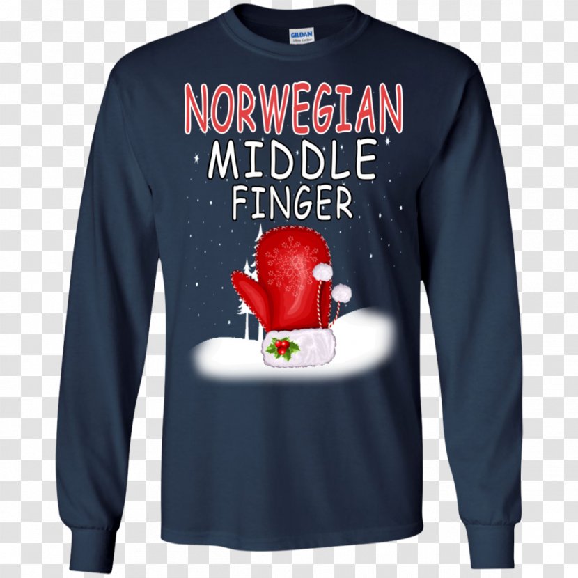 Long-sleeved T-shirt Hoodie Christmas Jumper Sweater - Tshirt Transparent PNG