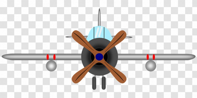 Airplane Aircraft Clip Art Propeller Openclipart - Aerospace Engineering - Army Aviation Wings Cartoon Transparent PNG