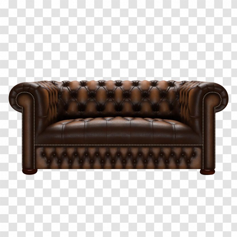 Couch Chesterfield Furniture Leather Chair - Wood Transparent PNG